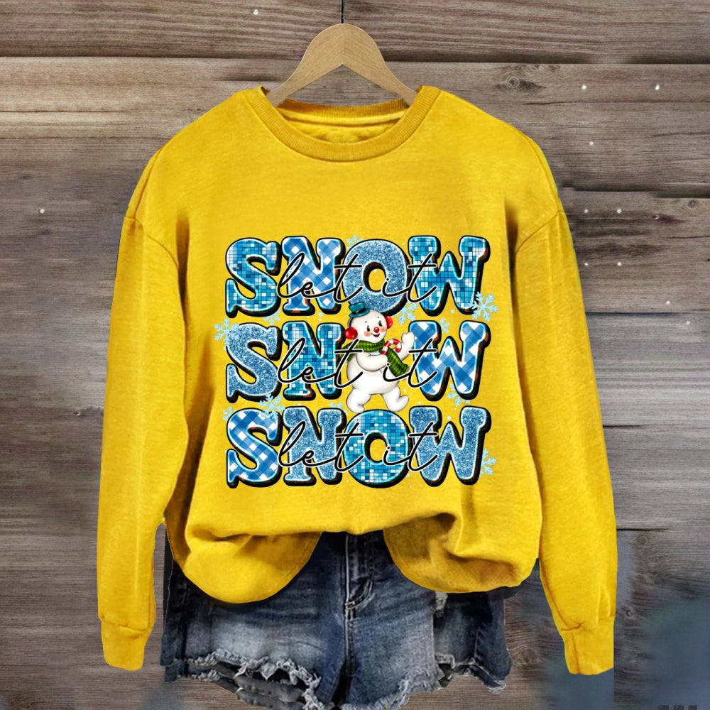 Let It Snow Blue Snowflake Sweatshirt