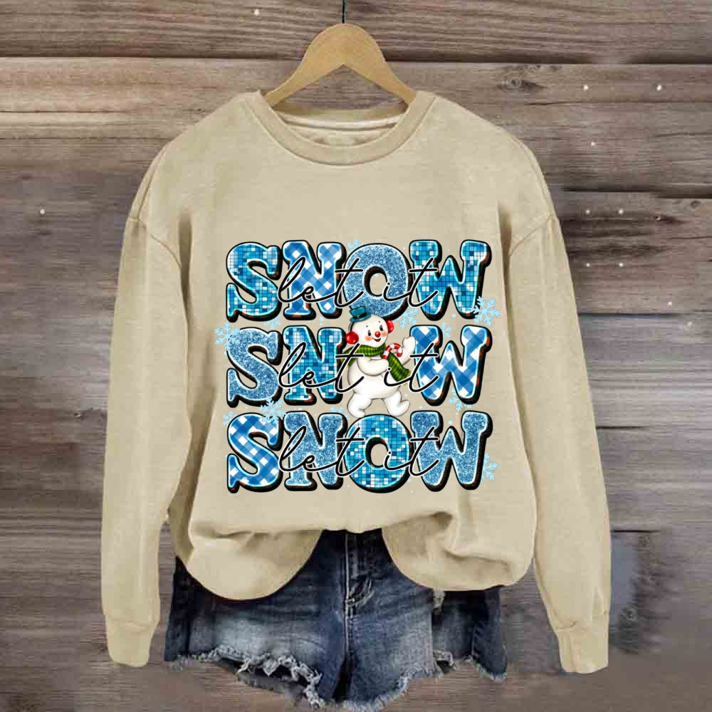 Let It Snow Blue Snowflake Sweatshirt