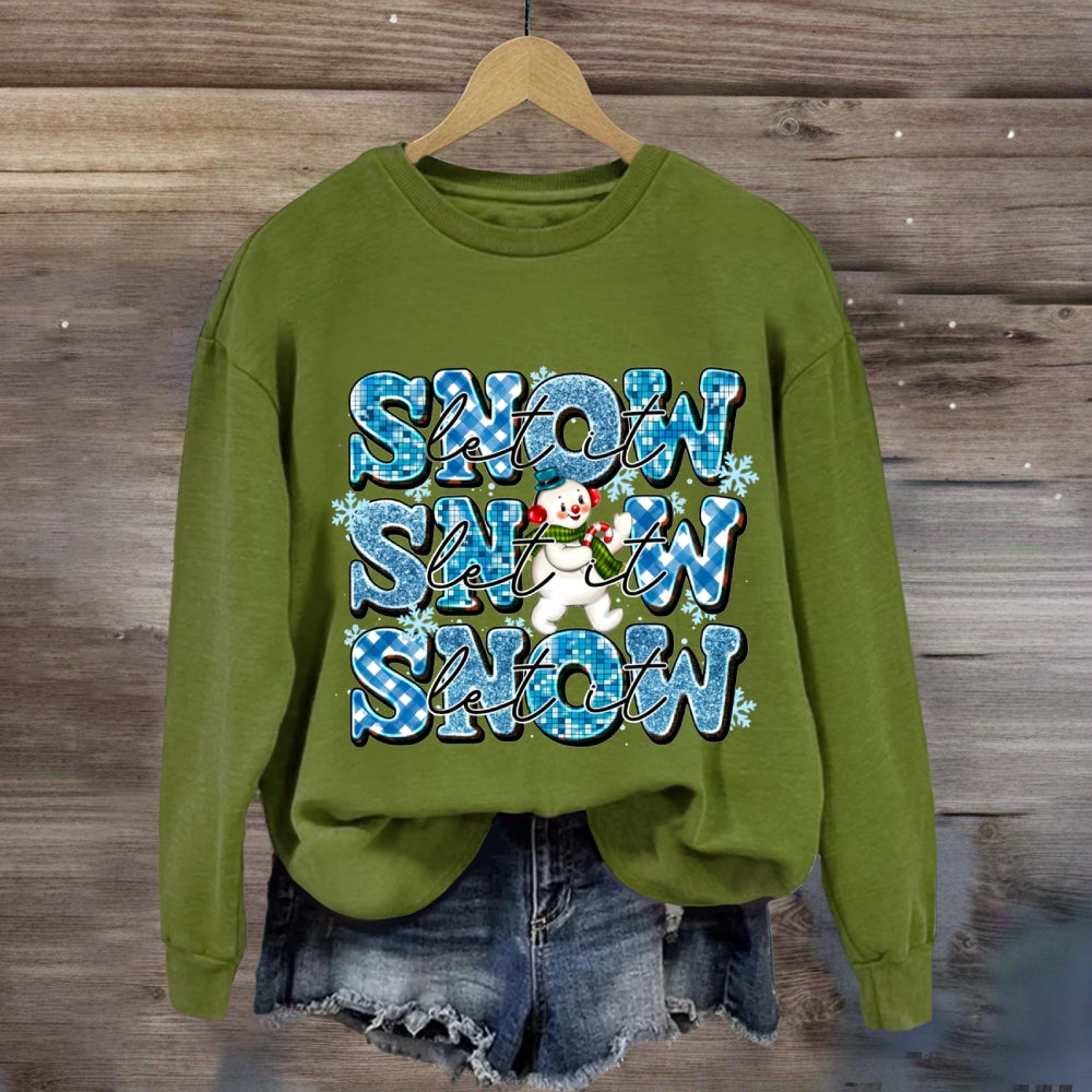 Let It Snow Blue Snowflake Sweatshirt