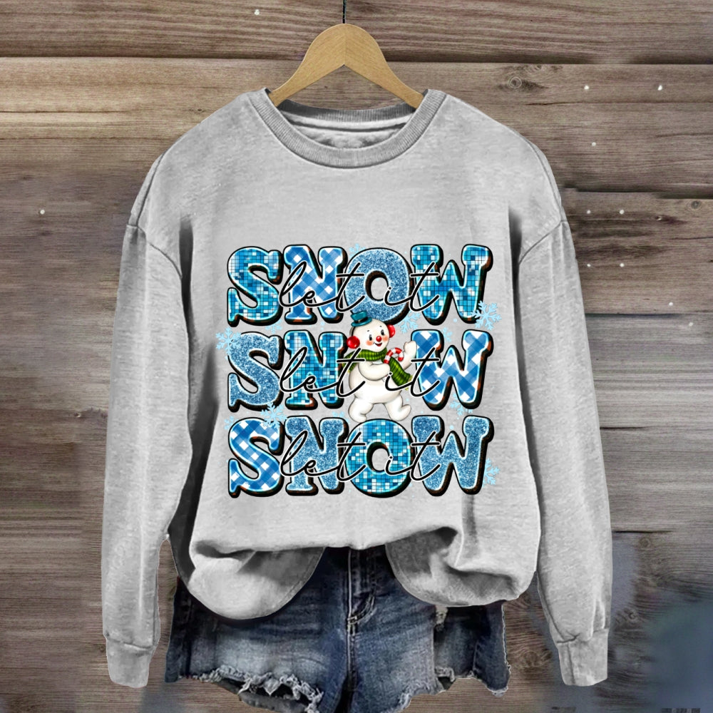 Let It Snow Blue Snowflake Sweatshirt