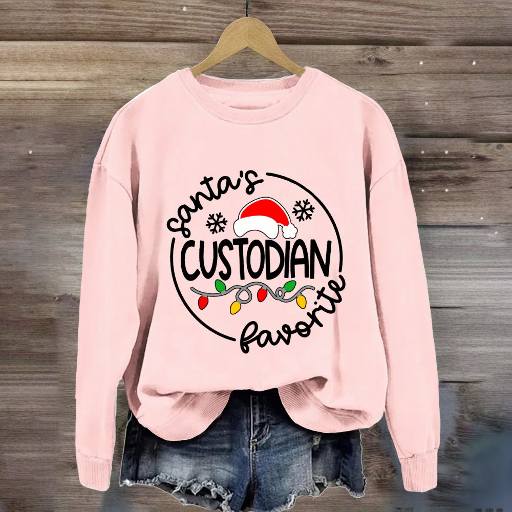 Santa'S Favorite Custodian Sweatshirt