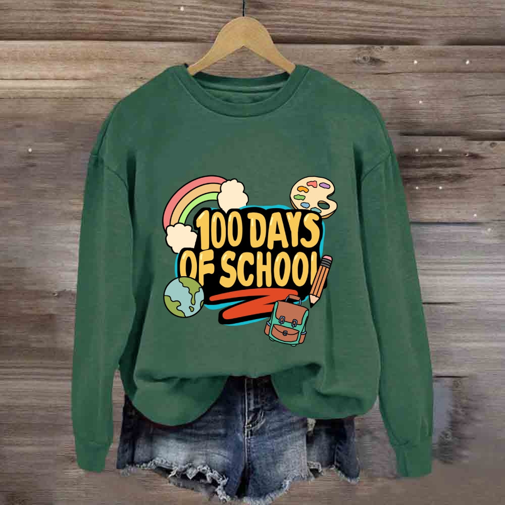 100 Days Of School Rainbow Sweatshirt