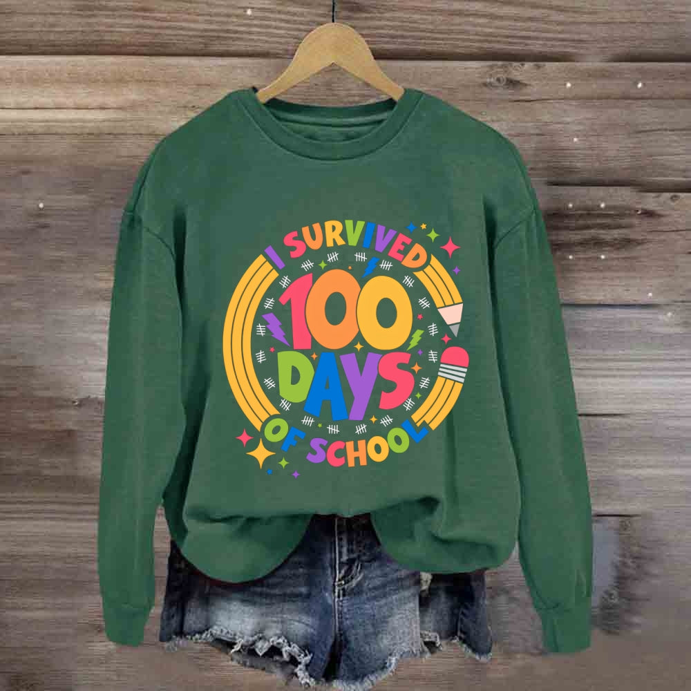 I Survived 100 Days Of School Sweatshirt