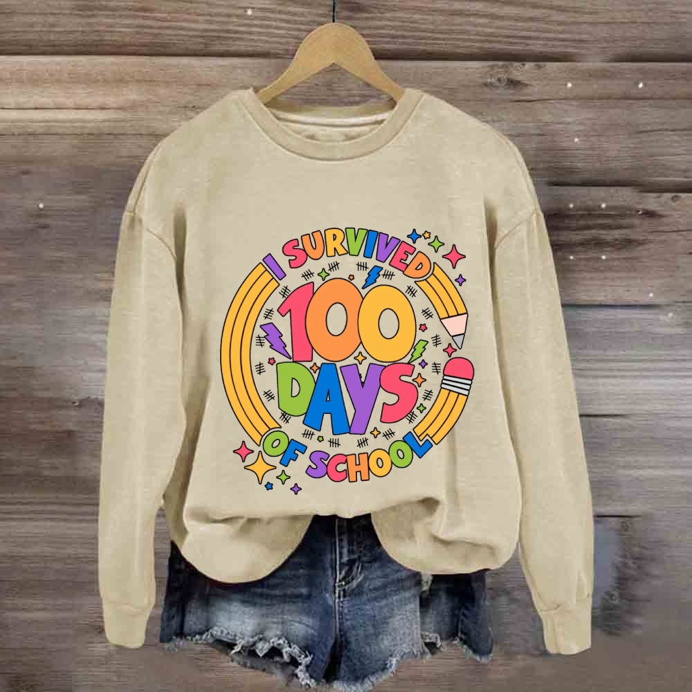I Survived 100 Days Of School Sweatshirt