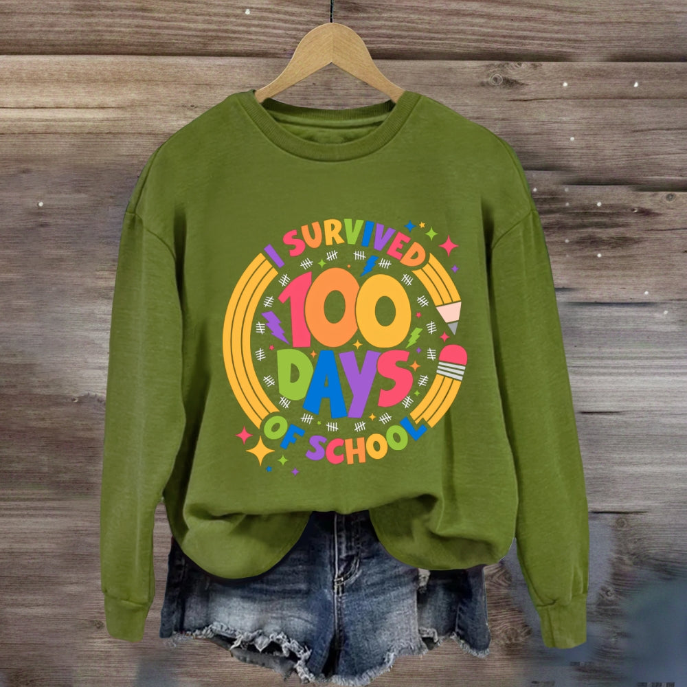 I Survived 100 Days Of School Sweatshirt