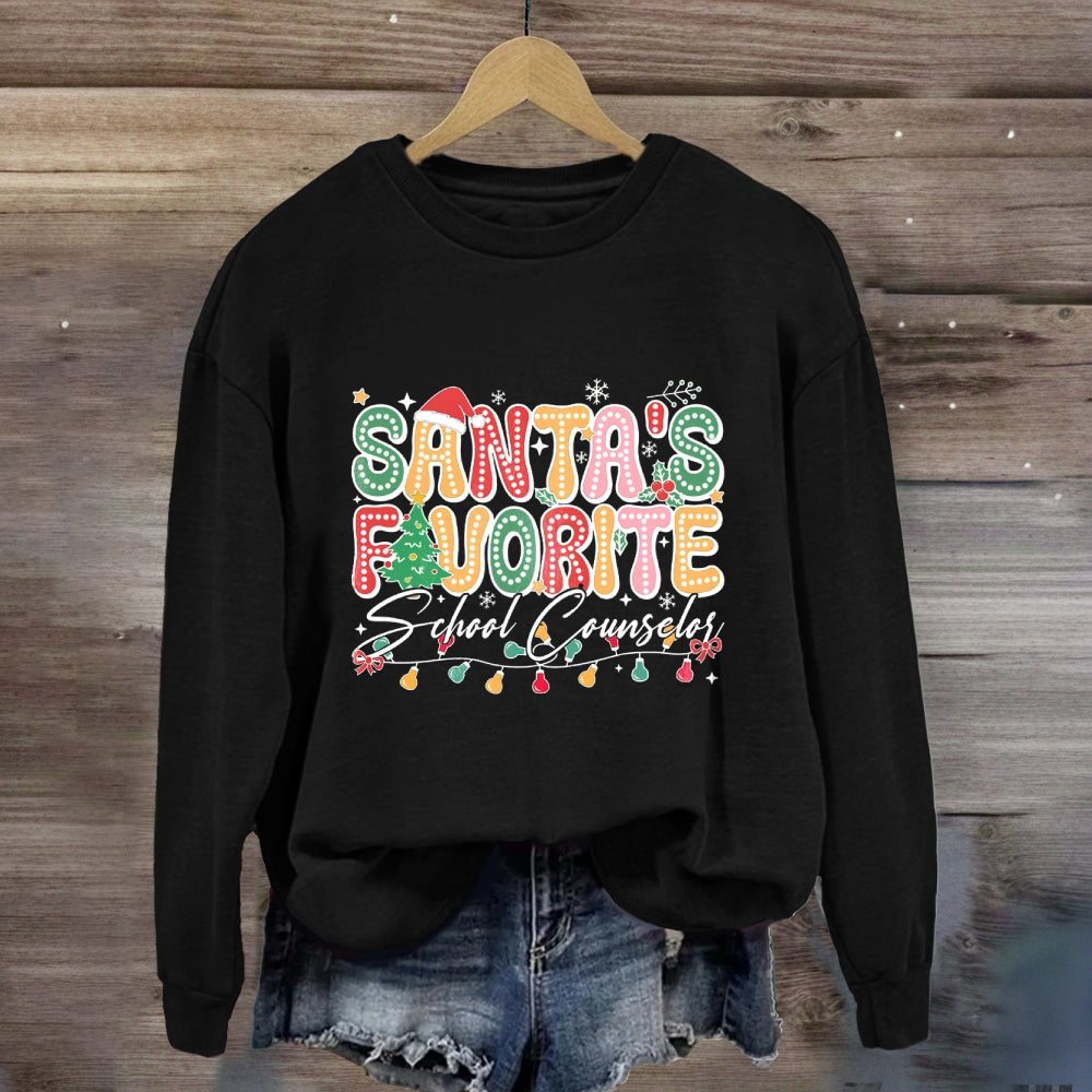 Santa's Favorite School CounselorSweatshirt