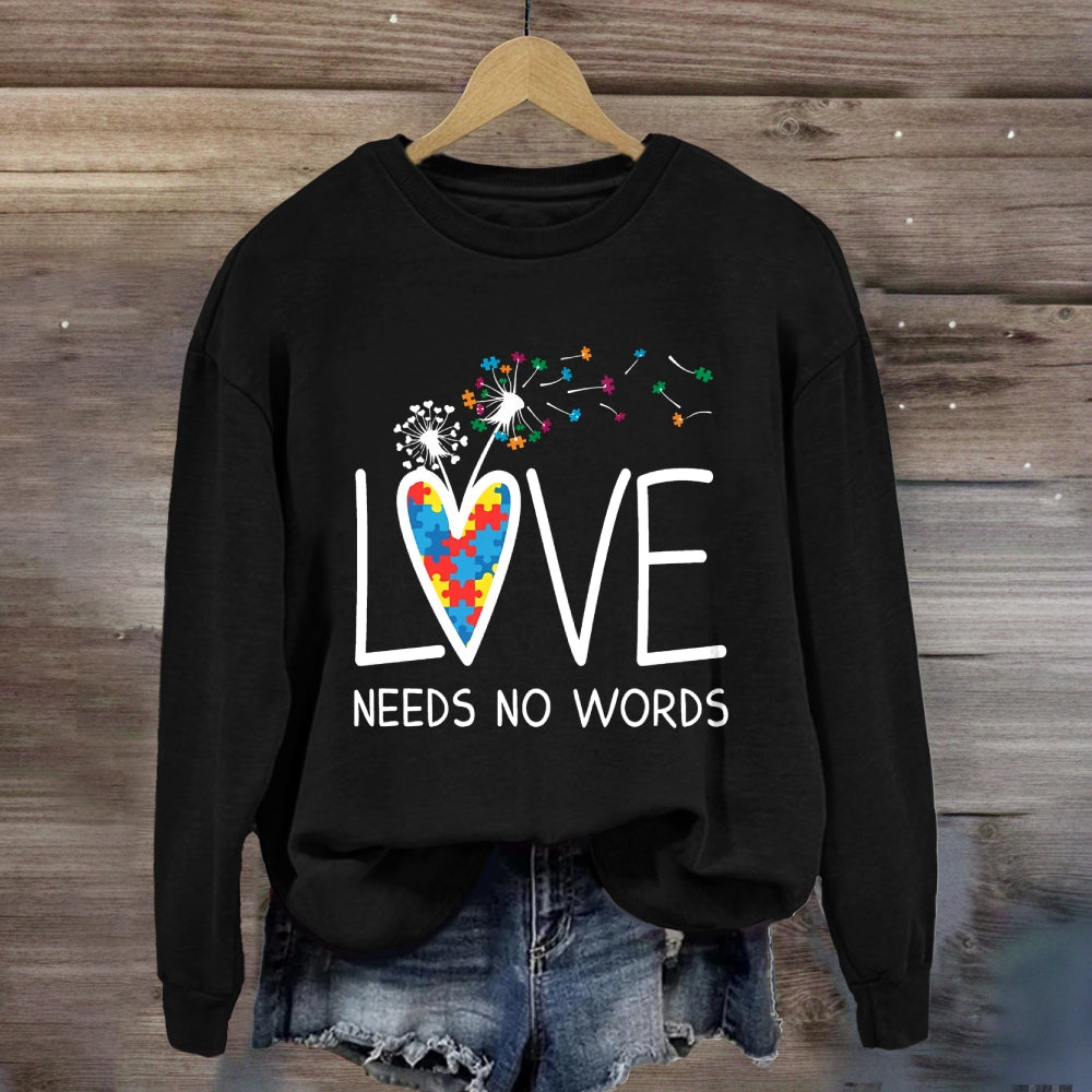 Love Needs No Worlds Colorful Dandelion Sweatshirt