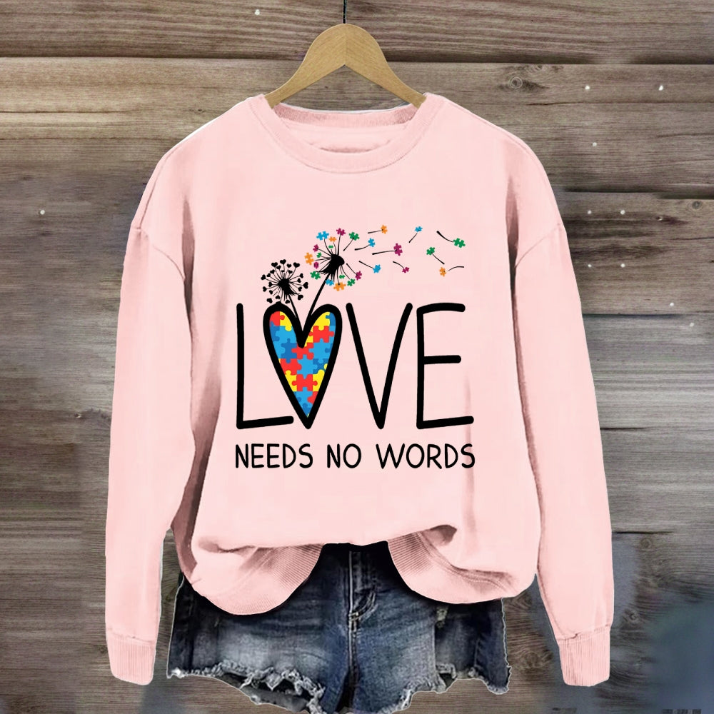 Love Needs No Worlds Colorful Dandelion Sweatshirt