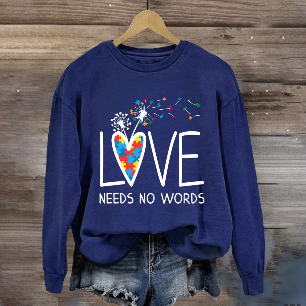 Love Needs No Worlds Colorful Dandelion Sweatshirt