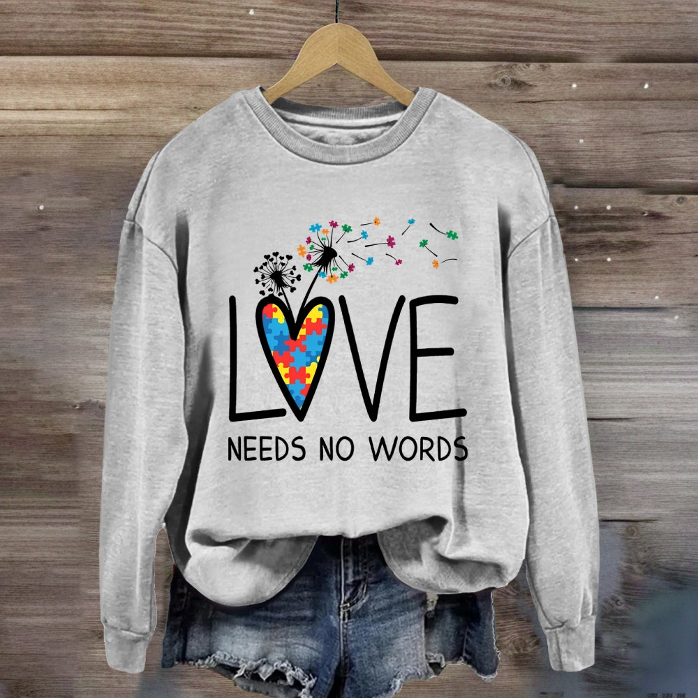 Love Needs No Worlds Colorful Dandelion Sweatshirt