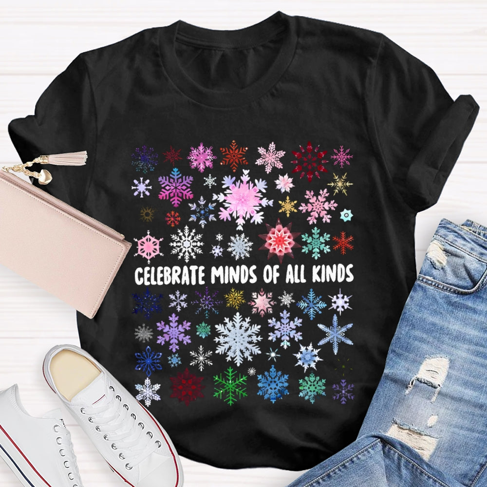 Celebrate Minds Of All Kinds Colorful Bouquet T-shirt