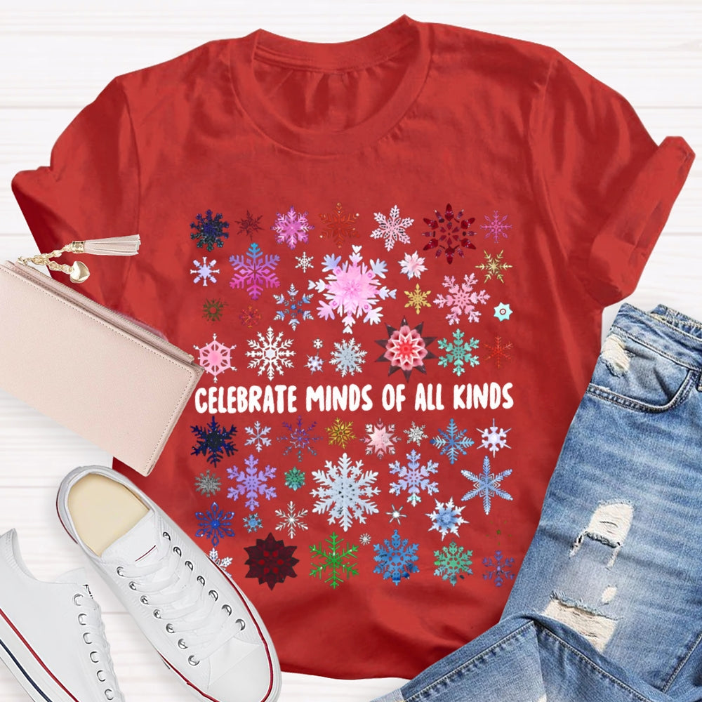 Celebrate Minds Of All Kinds Colorful Bouquet T-shirt