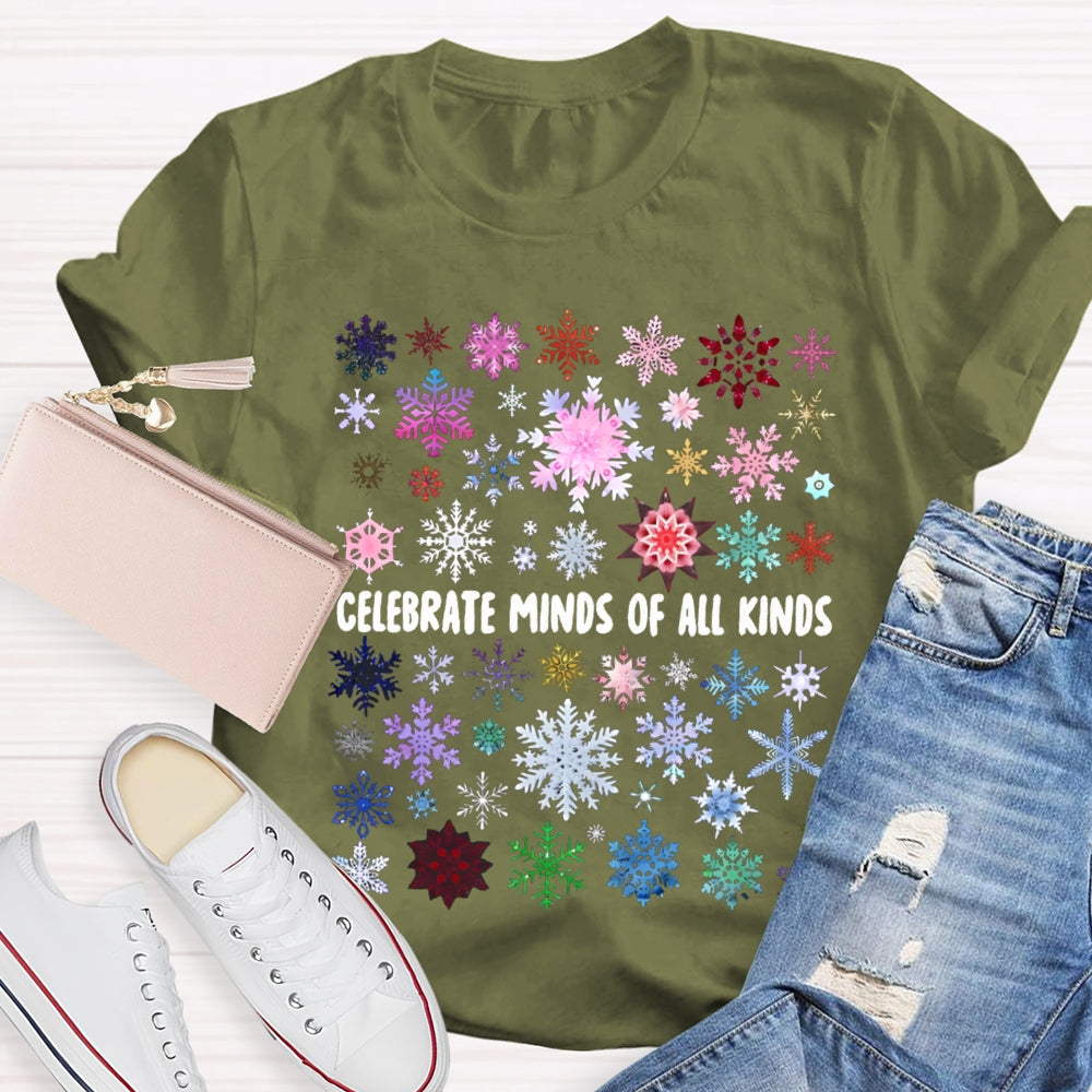 Celebrate Minds Of All Kinds Colorful Bouquet T-shirt