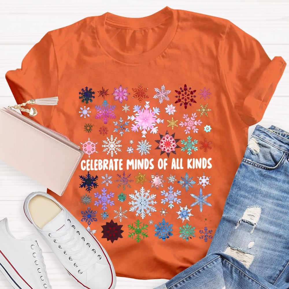 Celebrate Minds Of All Kinds Colorful Bouquet T-shirt