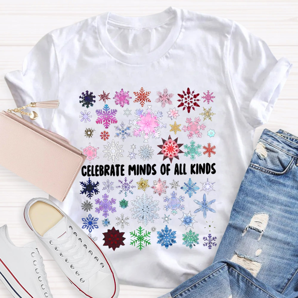 Celebrate Minds Of All Kinds Colorful Bouquet T-shirt