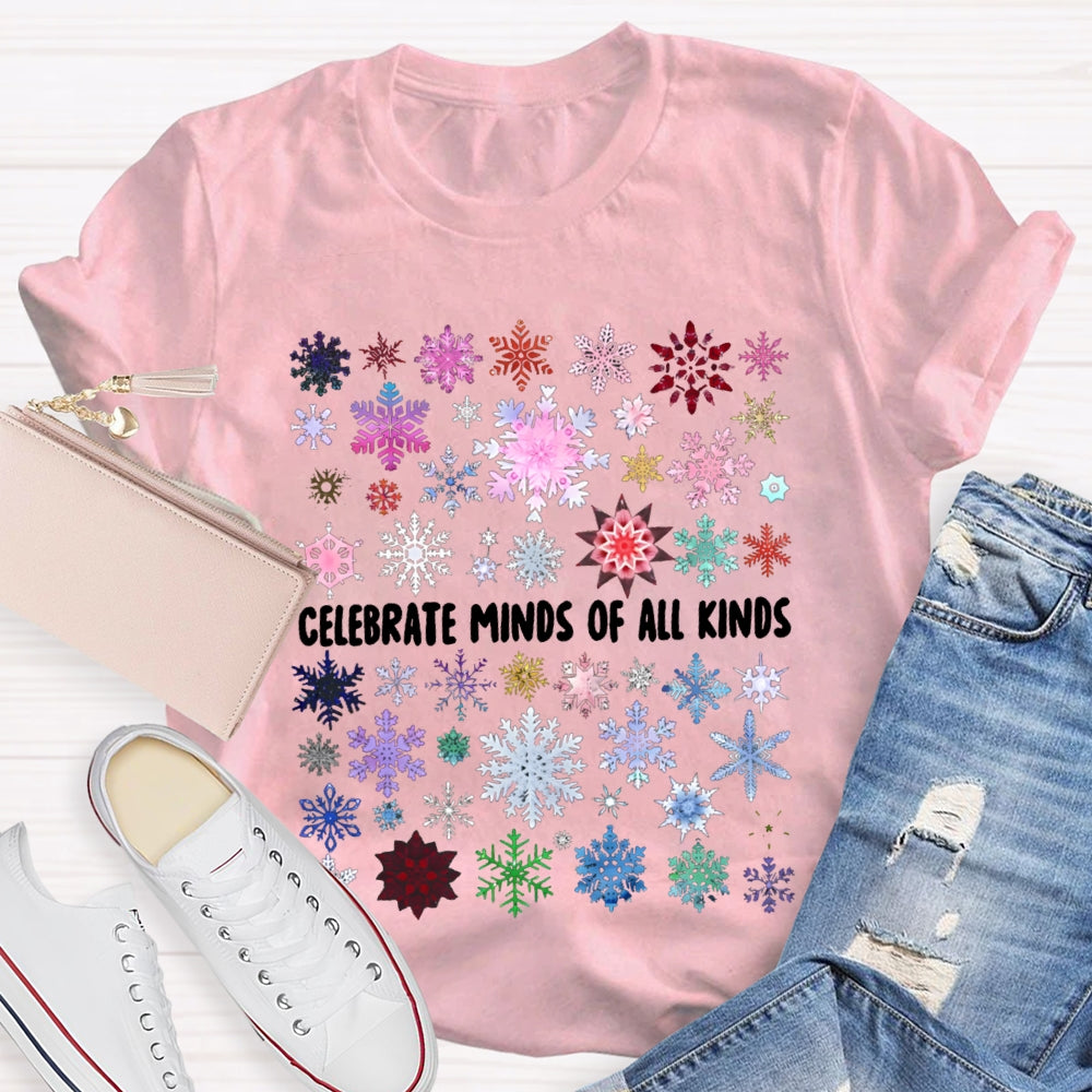 Celebrate Minds Of All Kinds Colorful Bouquet T-shirt