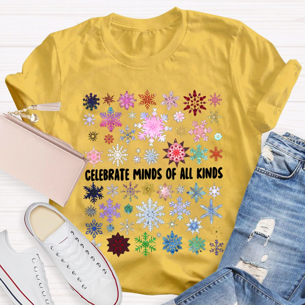 Celebrate Minds Of All Kinds Colorful Bouquet T-shirt