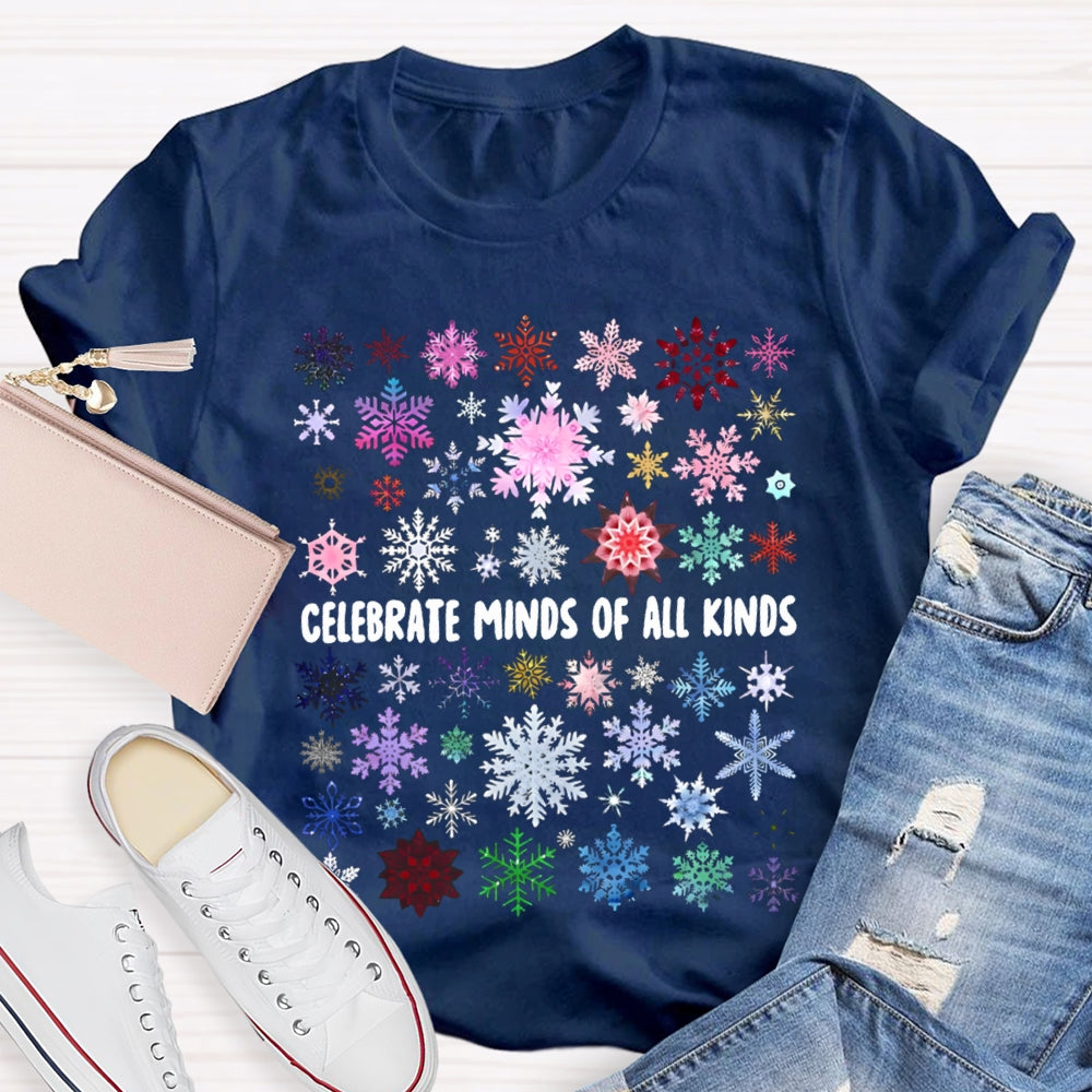 Celebrate Minds Of All Kinds Colorful Bouquet T-shirt