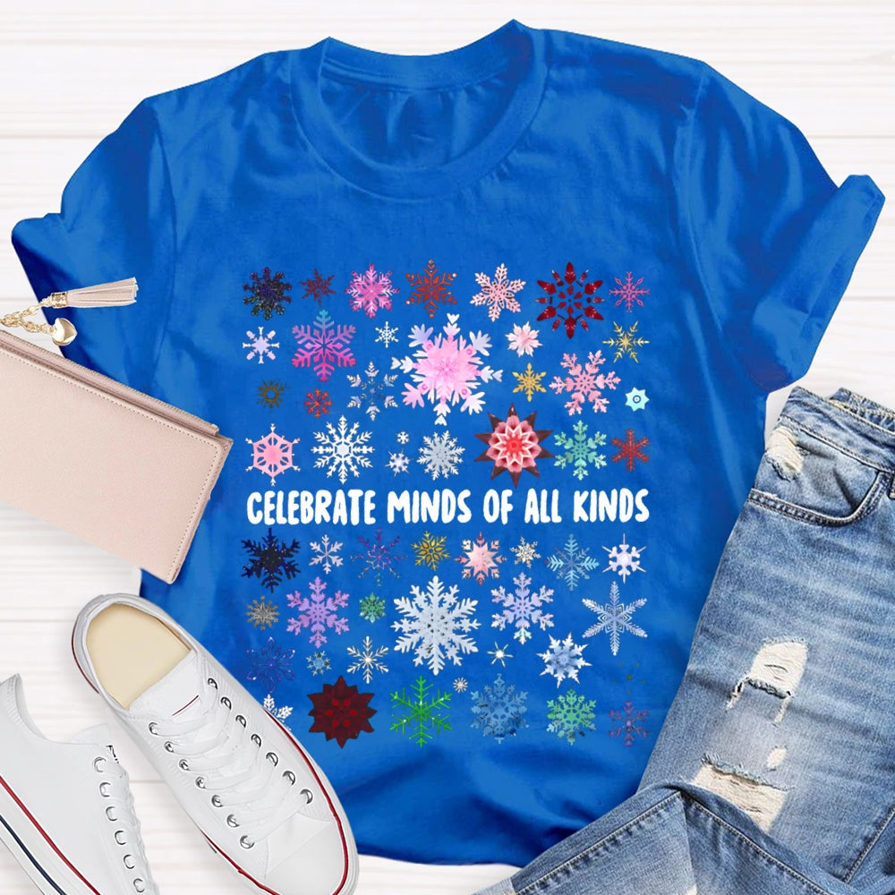 Celebrate Minds Of All Kinds Colorful Bouquet T-shirt
