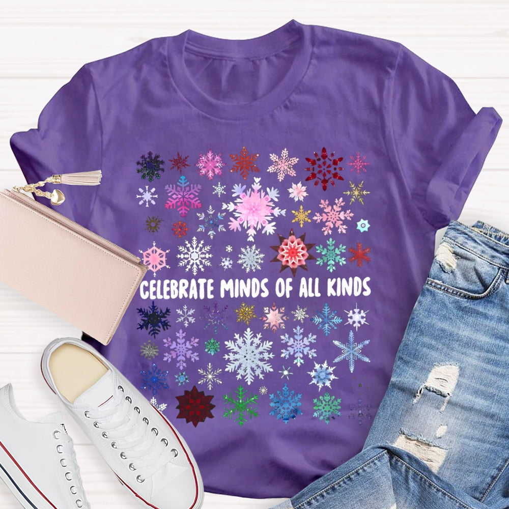 Celebrate Minds Of All Kinds Colorful Bouquet T-shirt