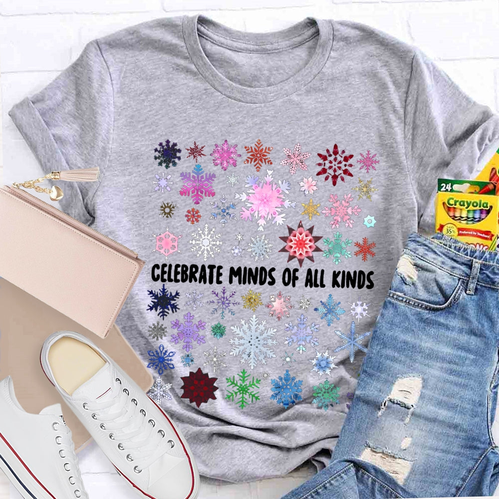 Celebrate Minds Of All Kinds Colorful Bouquet T-shirt