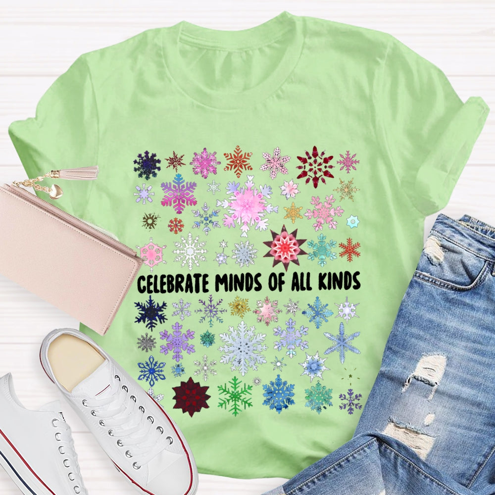 Celebrate Minds Of All Kinds Colorful Bouquet T-shirt