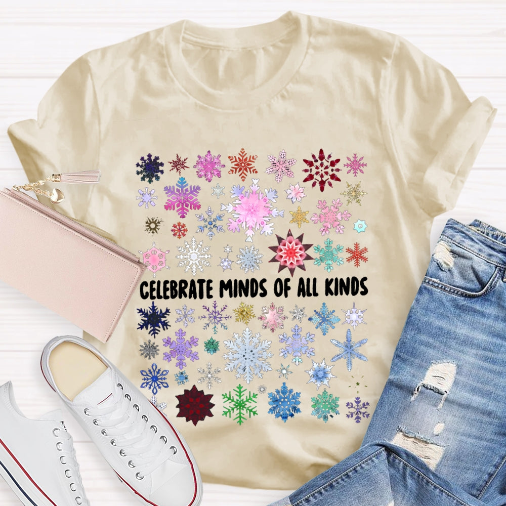 Celebrate Minds Of All Kinds Colorful Bouquet T-shirt