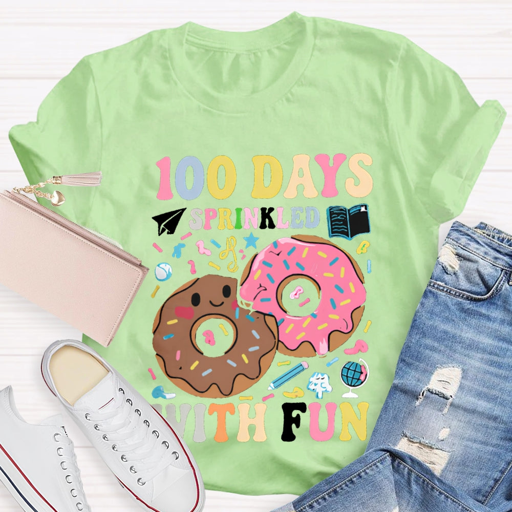 100 Days Sprinkled With Fun Colored Fonts T-shirt