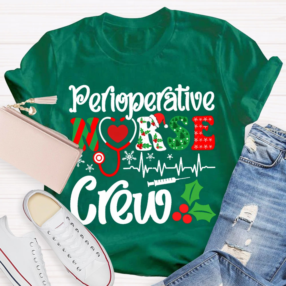 Perioperative Nurse Crew Snowflake Christmas T-shirt