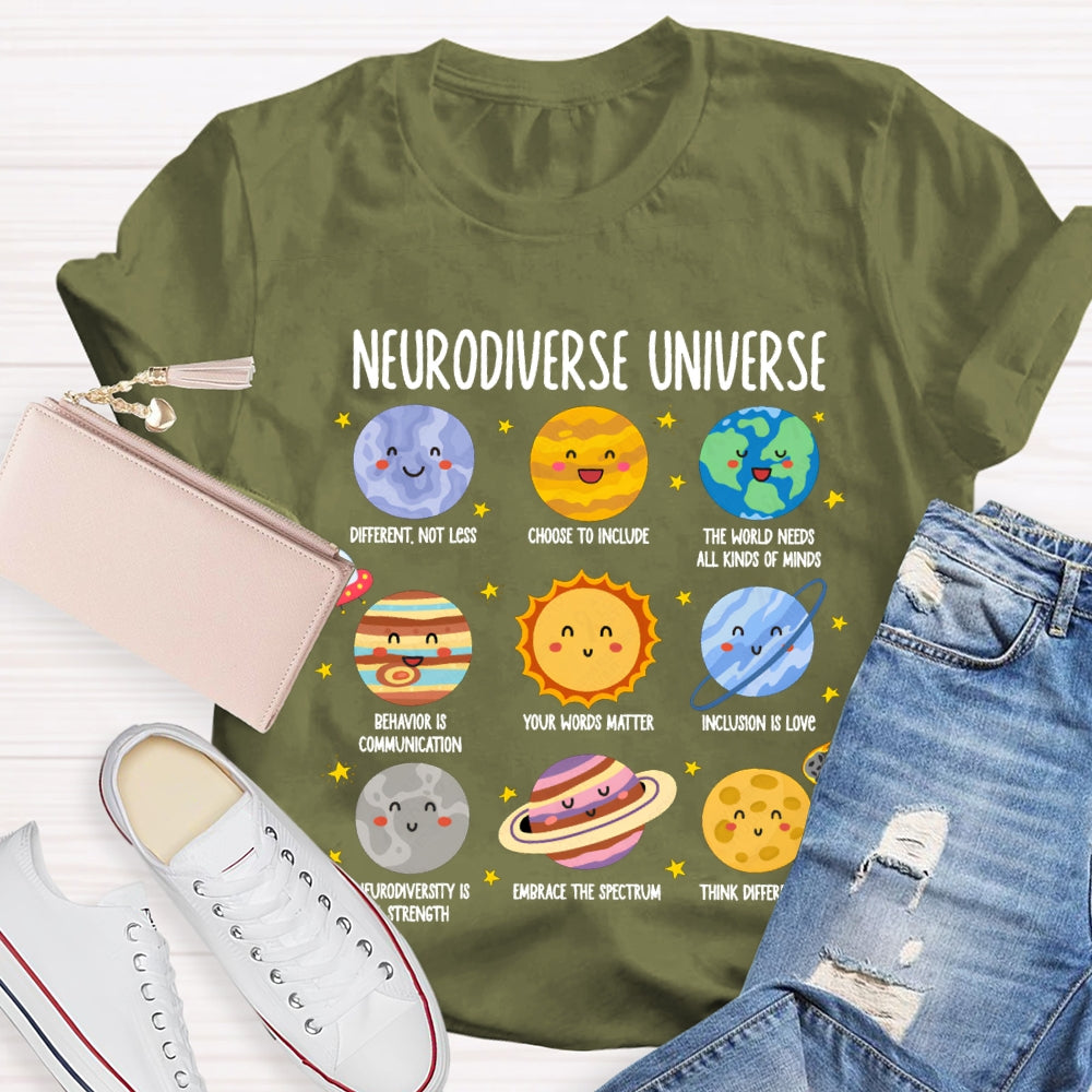 Neurodiverse Universe Sped Autism Awareness Special Education T-shirt