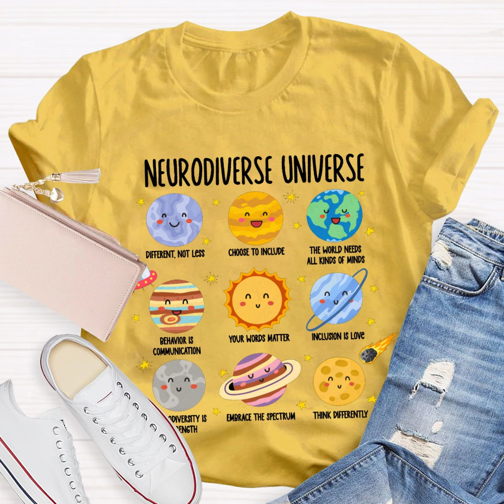 Neurodiverse Universe Sped Autism Awareness Special Education T-shirt