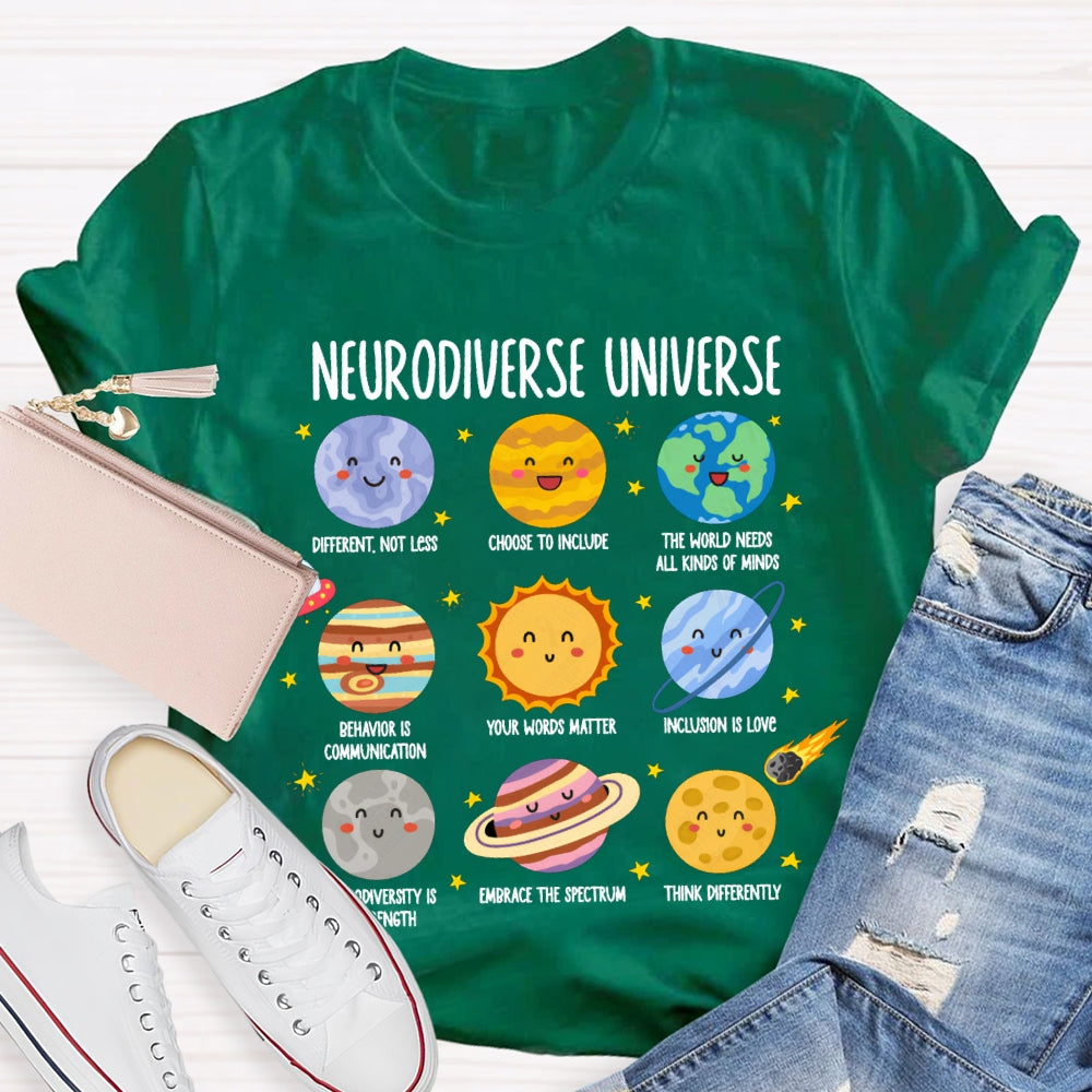 Neurodiverse Universe Sped Autism Awareness Special Education T-shirt