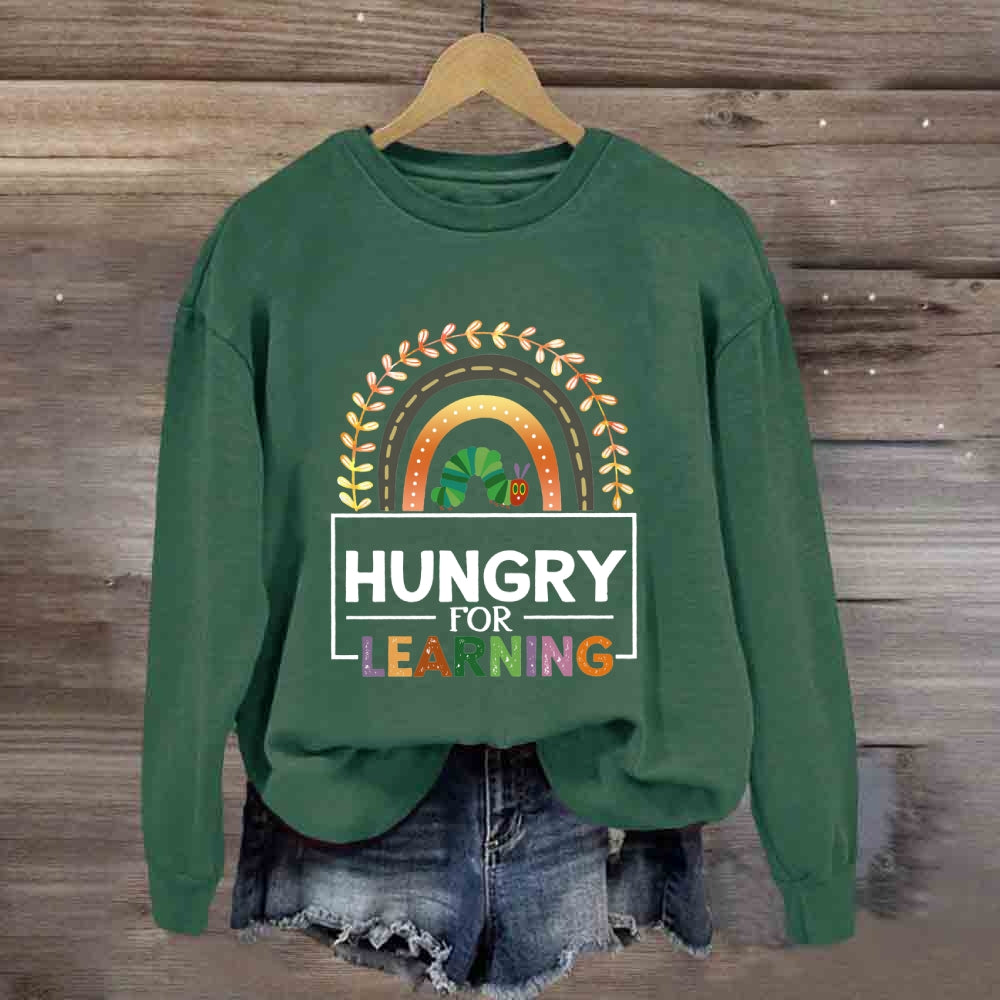 Caterpillar Hungry For Learning Sweatshirt