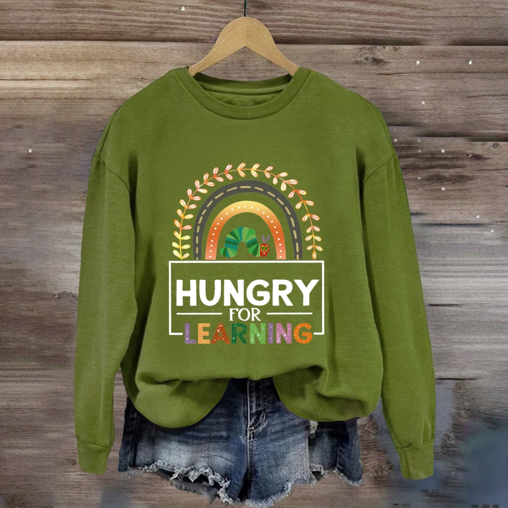 Caterpillar Hungry For Learning Sweatshirt