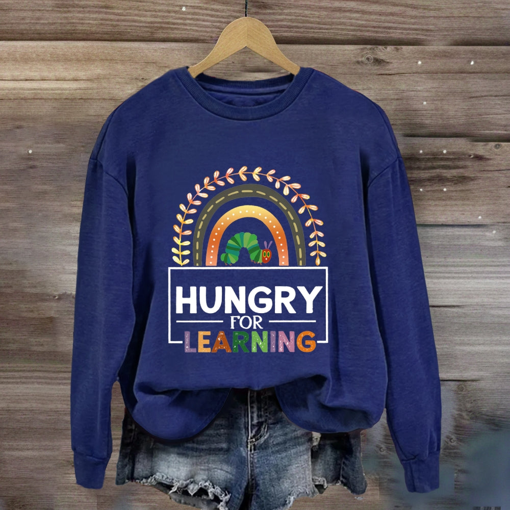 Caterpillar Hungry For Learning Sweatshirt