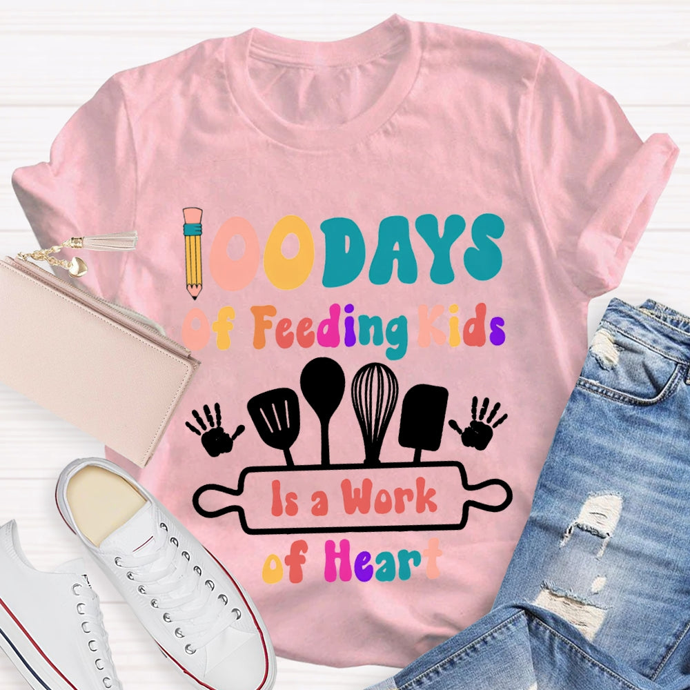 100 Days Of Feeling Kids In A Work Of Heart T-shirt