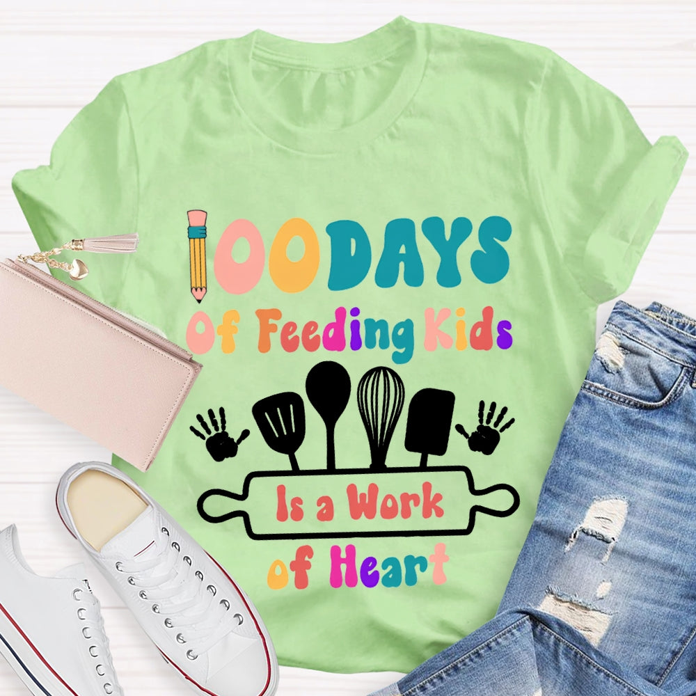 100 Days Of Feeling Kids In A Work Of Heart T-shirt