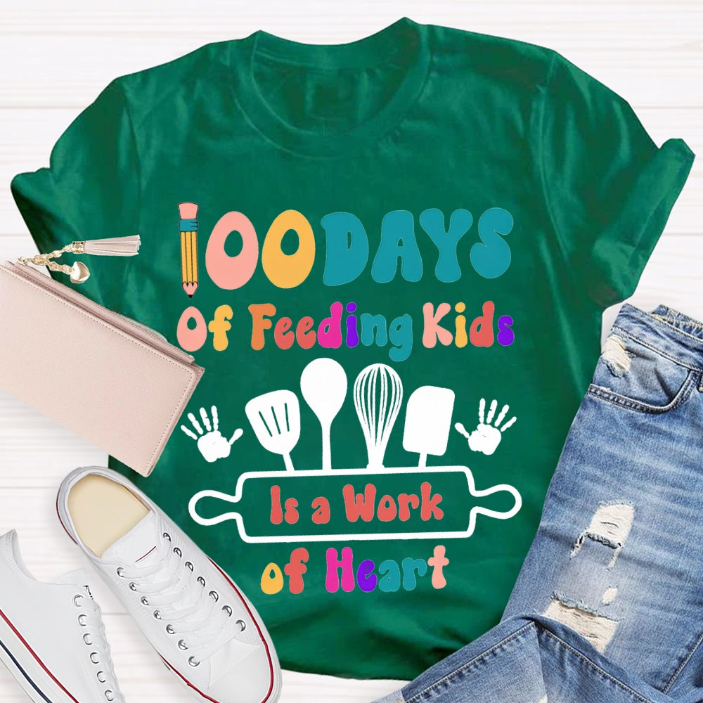100 Days Of Feeling Kids In A Work Of Heart T-shirt