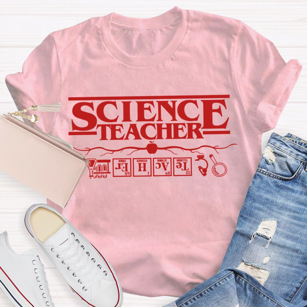 Science Teacher Apple And Christmas Vibes T-shirt