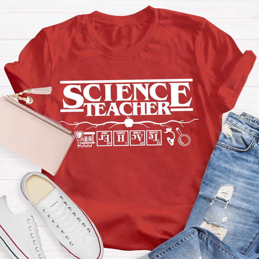 Science Teacher Apple And Christmas Vibes T-shirt