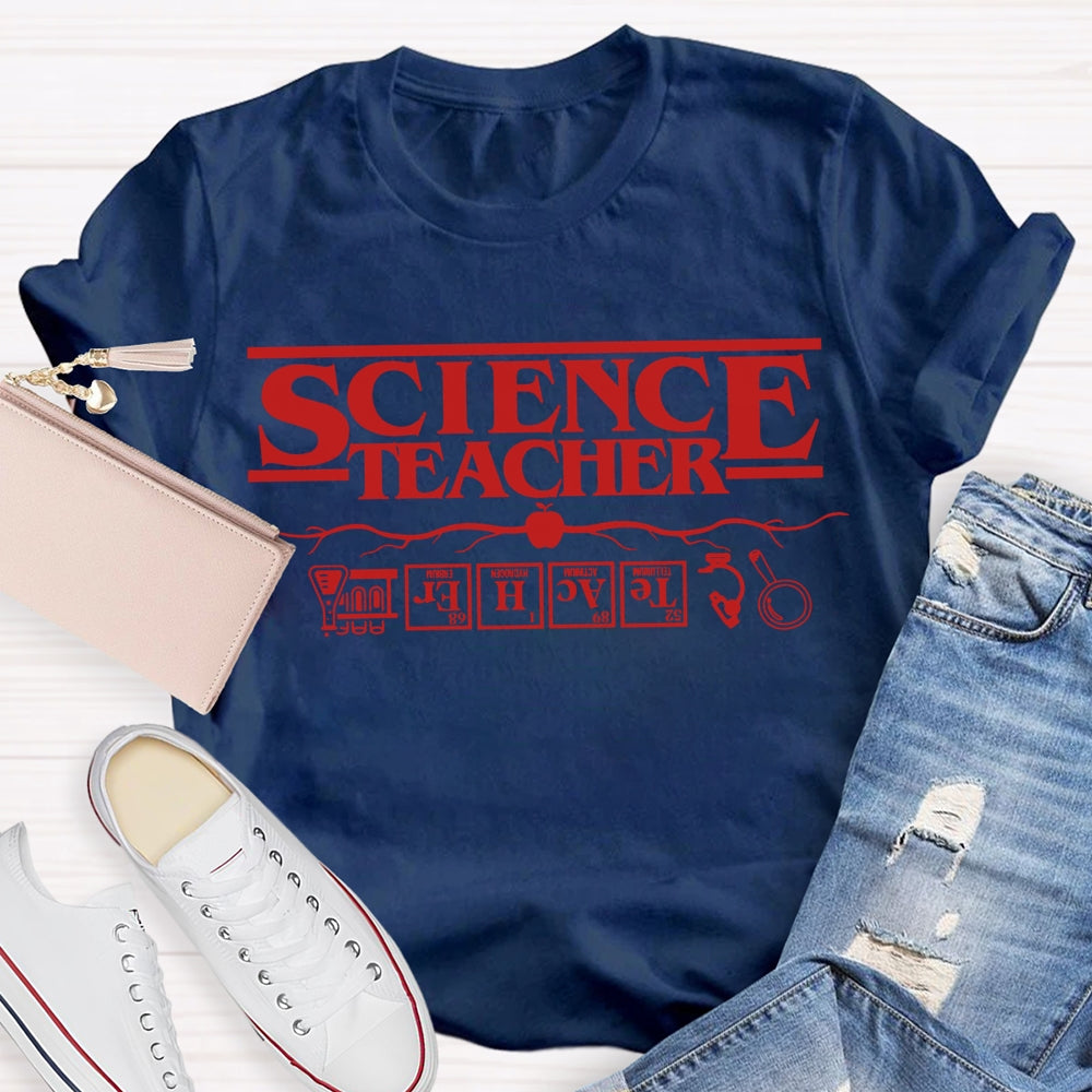 Science Teacher Apple And Christmas Vibes T-shirt