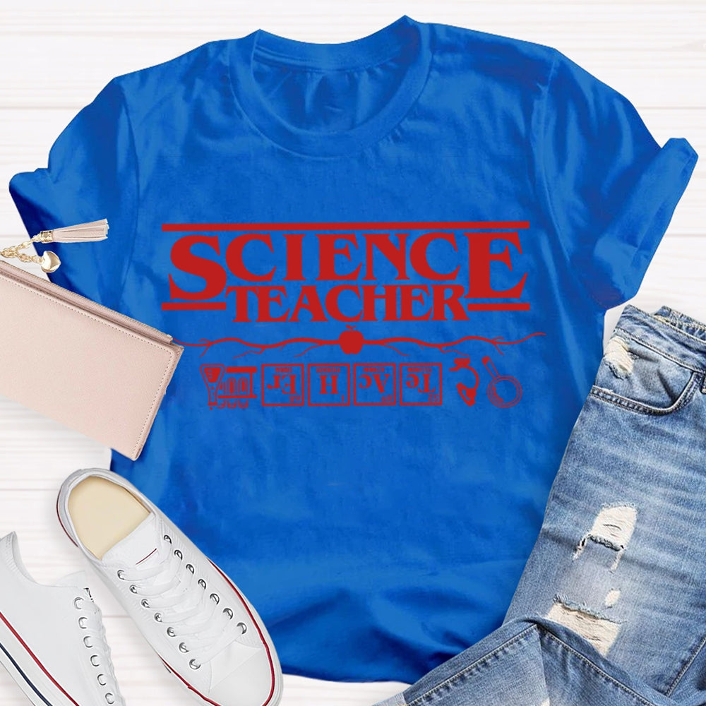 Science Teacher Apple And Christmas Vibes T-shirt