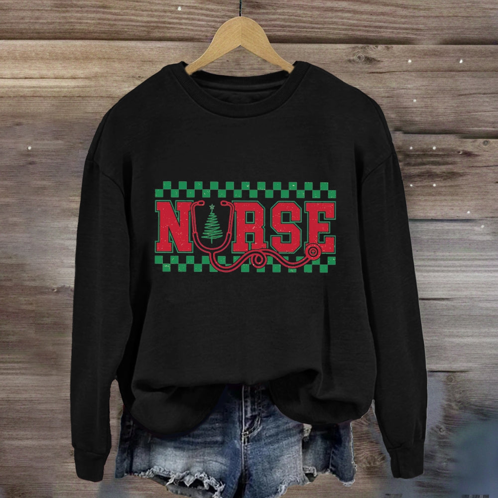 Christmas Nurse Stethoscope Sweatshirt
