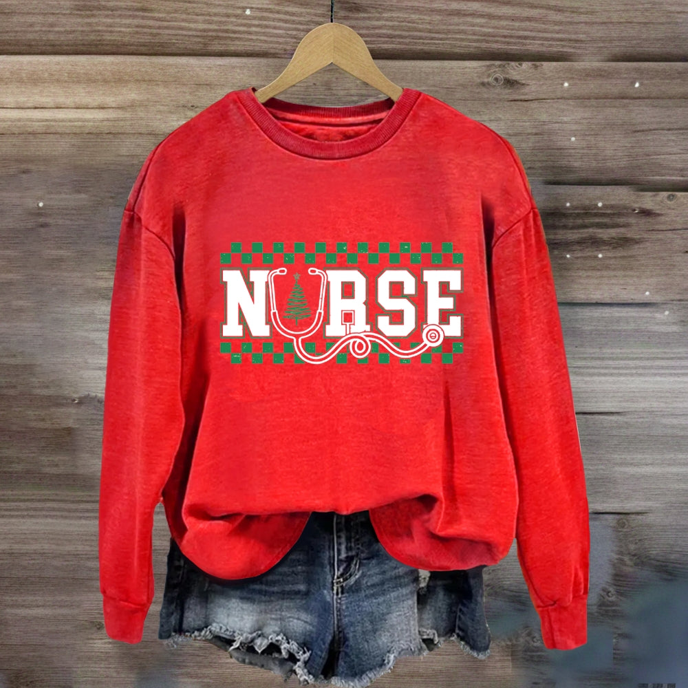 Christmas Nurse Stethoscope Sweatshirt