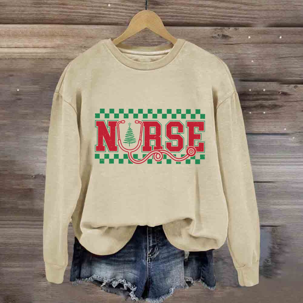Christmas Nurse Stethoscope Sweatshirt
