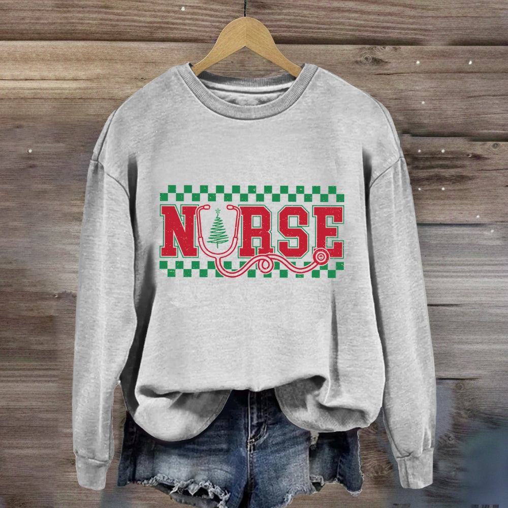 Christmas Nurse Stethoscope Sweatshirt