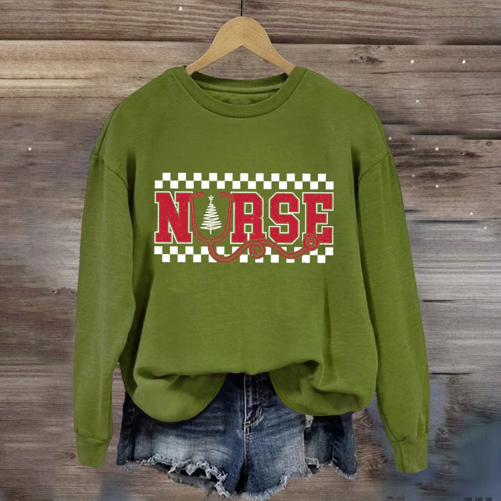Christmas Nurse Stethoscope Sweatshirt