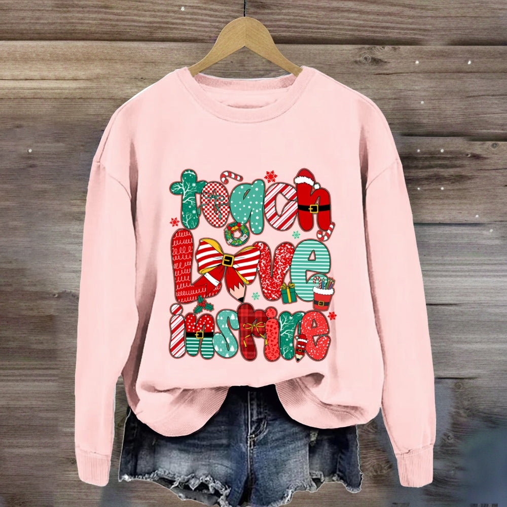 Teach Love Inspire Christmas Sweatshirt