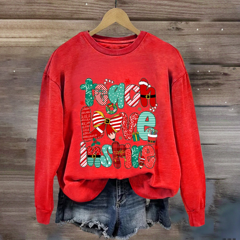 Teach Love Inspire Christmas Sweatshirt