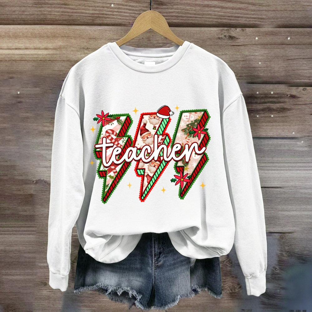 Christmas teacher Santa Claus Sweatshirt